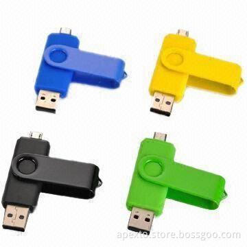 Swivel Mobile Phone USB Flash Drives for Android, Plug-and-play Function, Suitable for Apple's Mac,